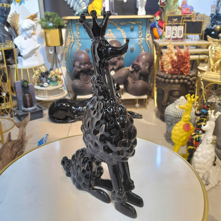 Perro Poodle Negro CASONA DECO animales