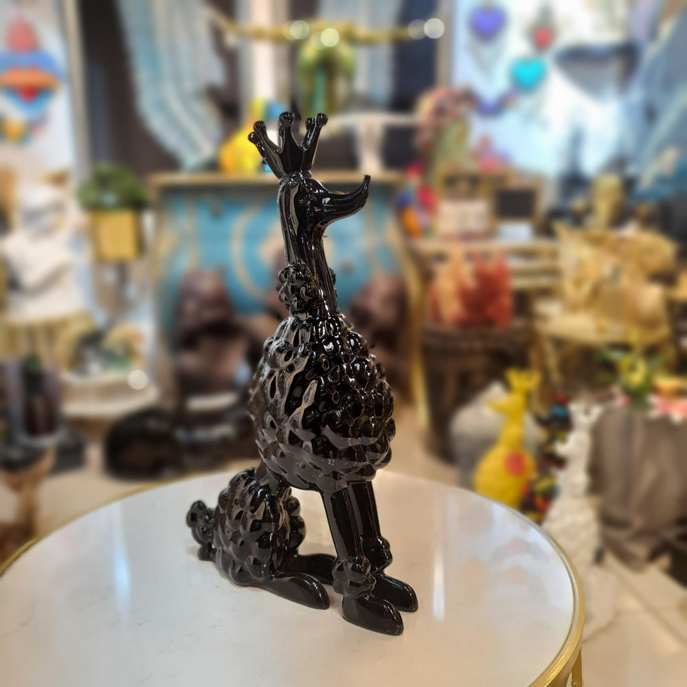 Perro Poodle Negro CASONA DECO animales