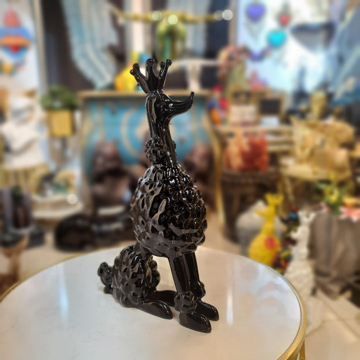 Perro Poodle Negro CASONA DECO animales
