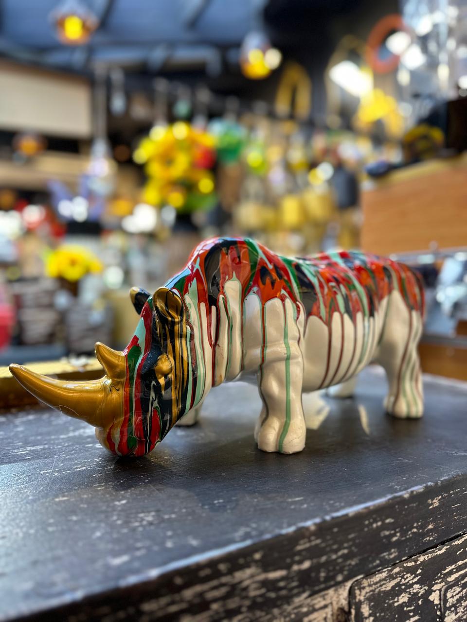 Rinoceronte Cuerno Dorado CASONA DECO animales