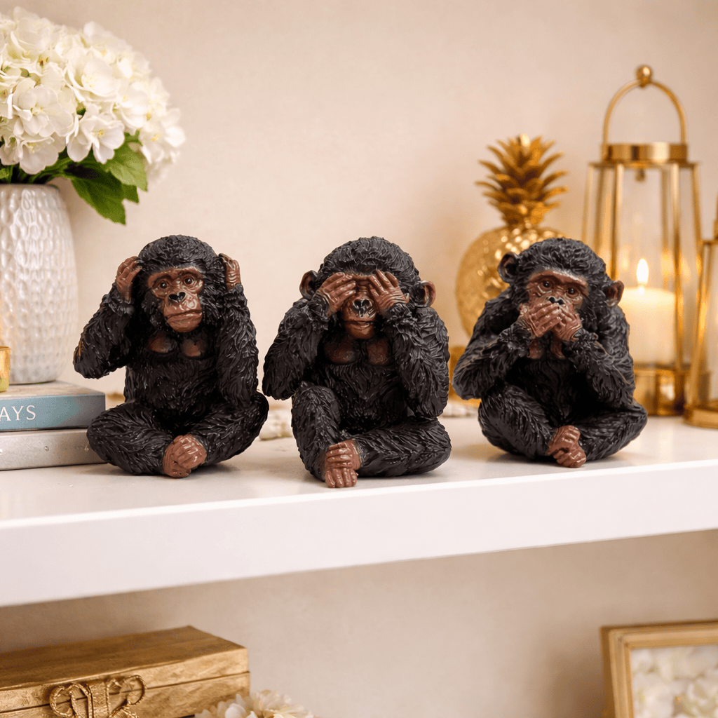 Set monos sabios decorativos CASONA DECO animales