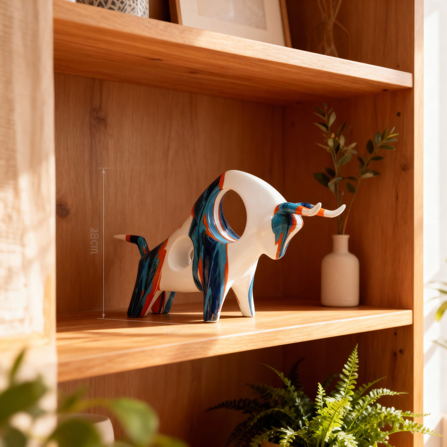 Toro Blanco Multicolor CASONA DECO animales