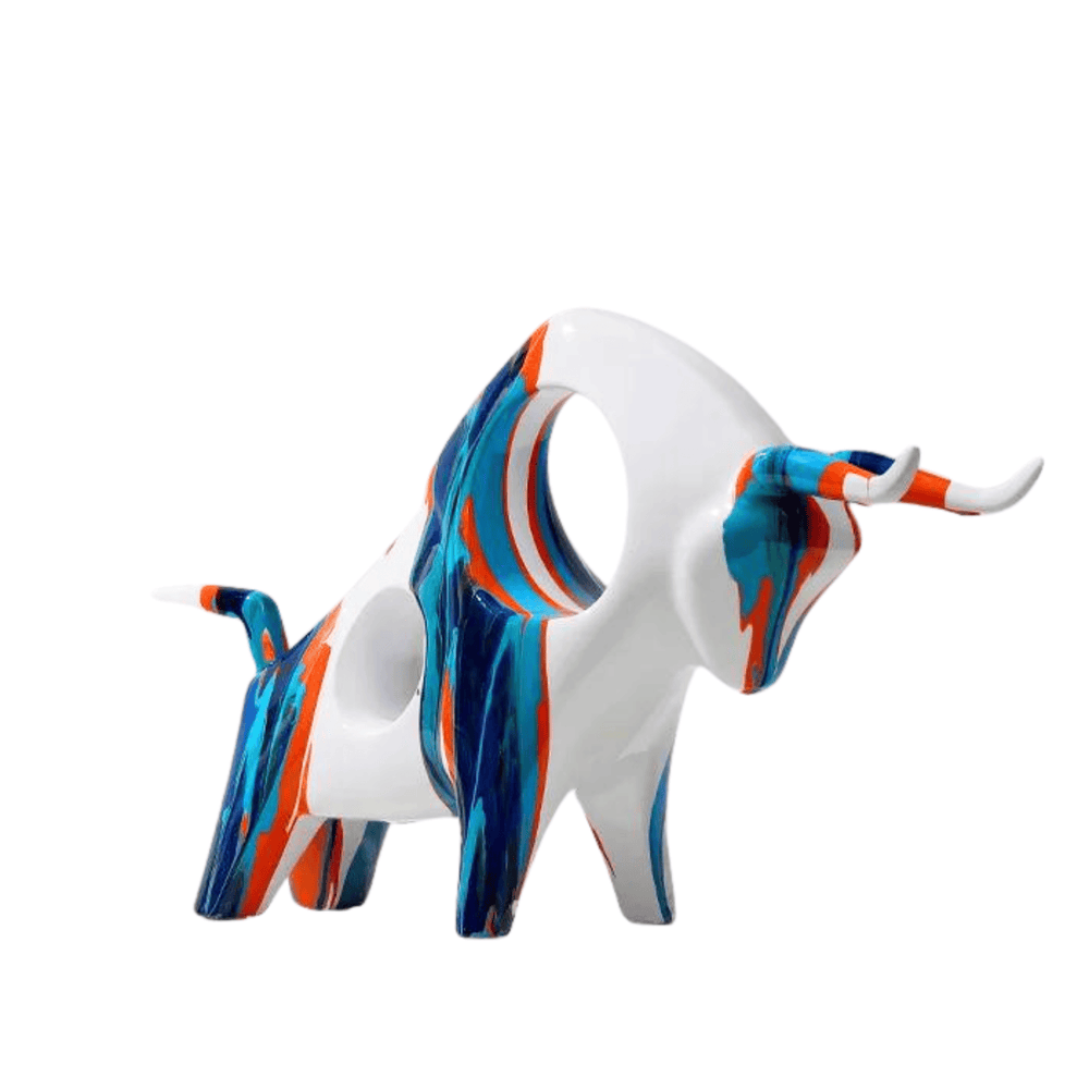 Toro Blanco Multicolor CASONA DECO animales