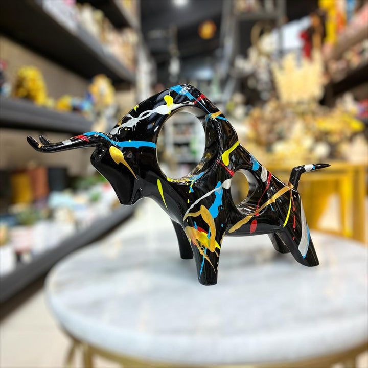 Toro Negro Multicolor CASONA DECO animales
