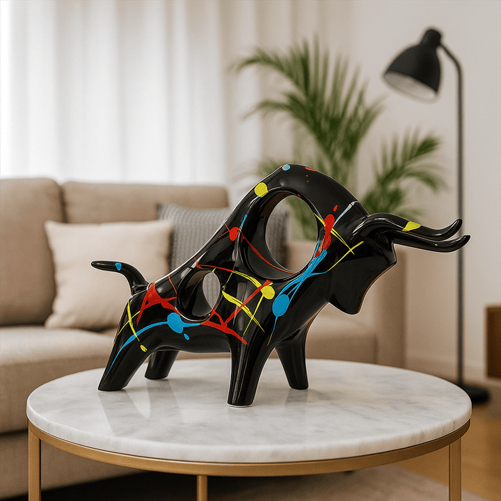 Toro Negro Multicolor CASONA DECO animales