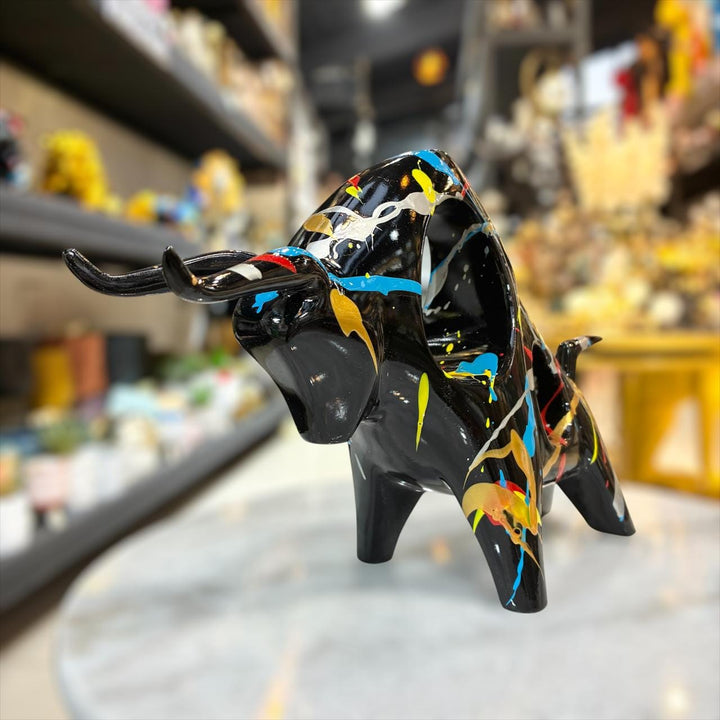 Toro Negro Multicolor CASONA DECO animales