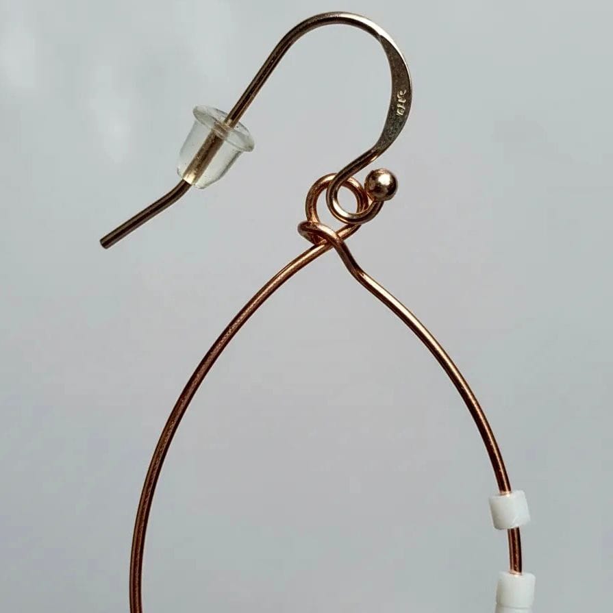 Aros Dalia rosado con blanco CASONA DECO Aros