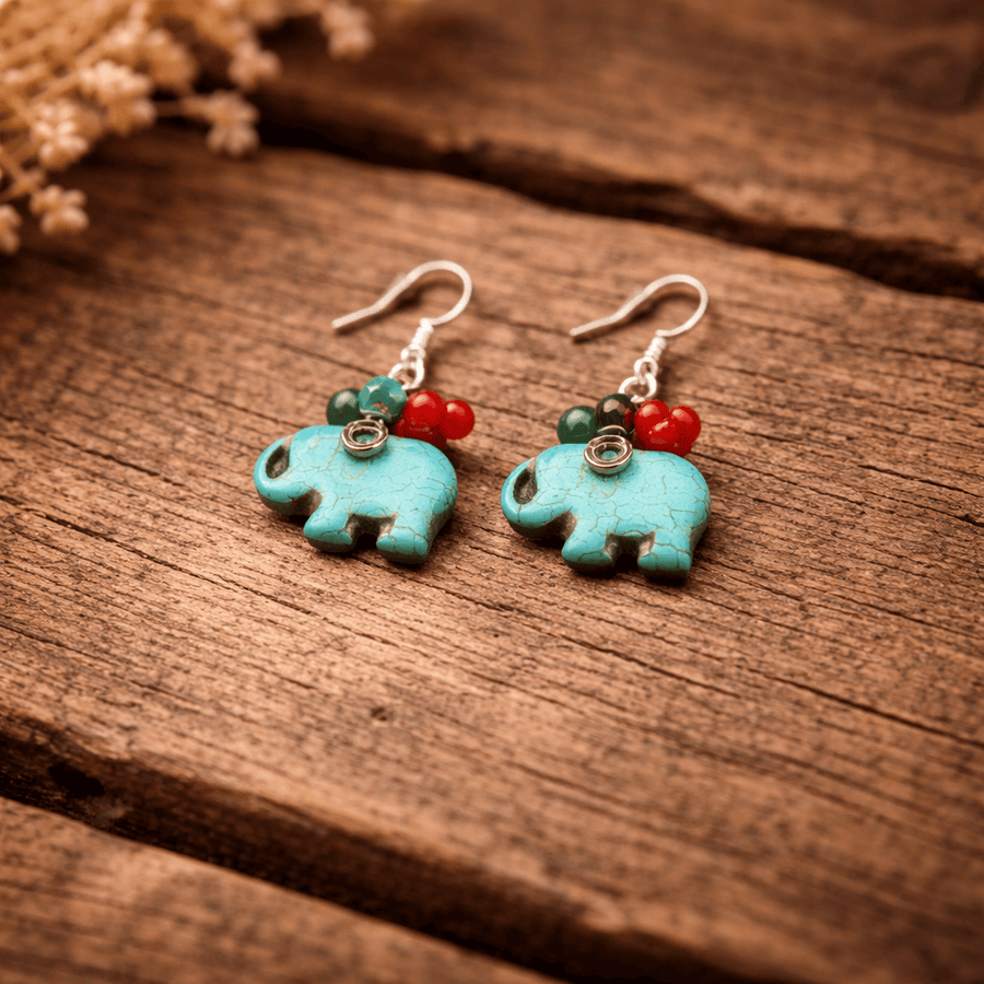 Aros Elefante turquesa CASONA DECO Aros