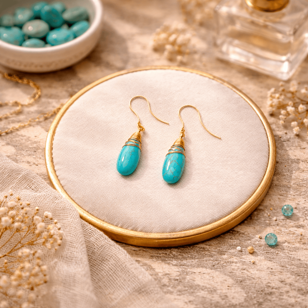 Aros Josefa Turquesa CASONA DECO Aros