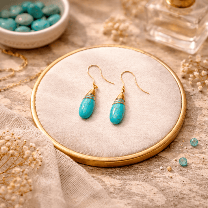 Aros Josefa Turquesa CASONA DECO Aros