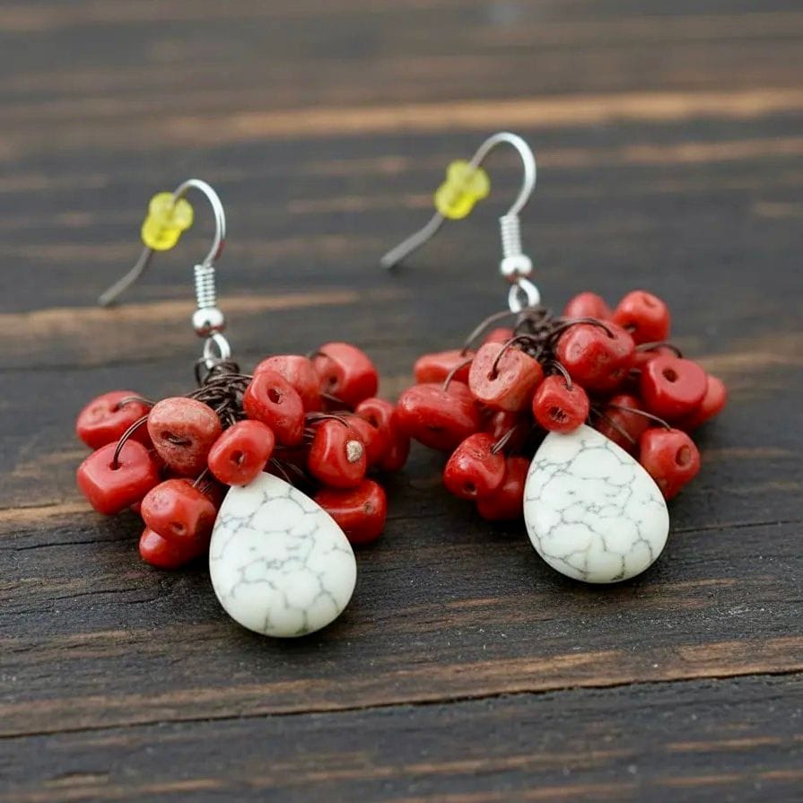 Aros Lovina coral-blanco CASONA DECO Aros