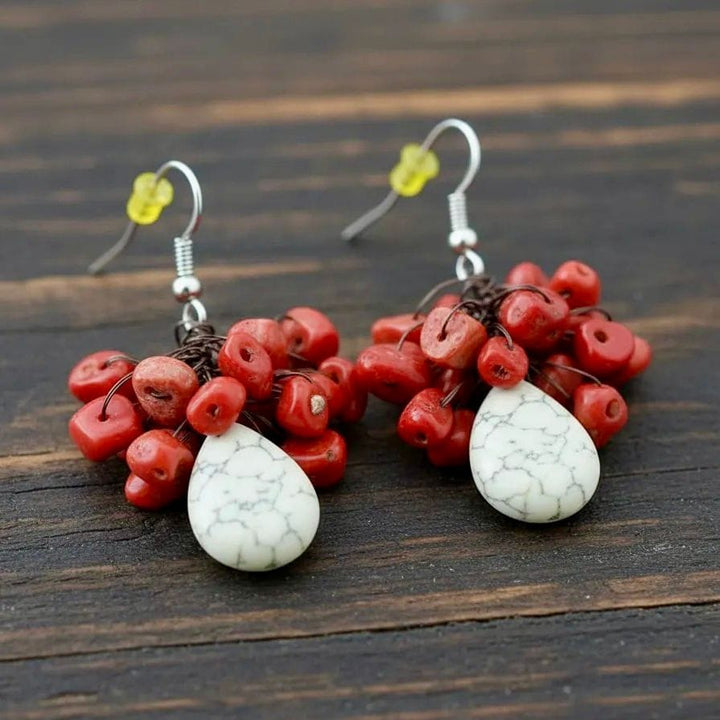 Aros Lovina coral-blanco CASONA DECO Aros