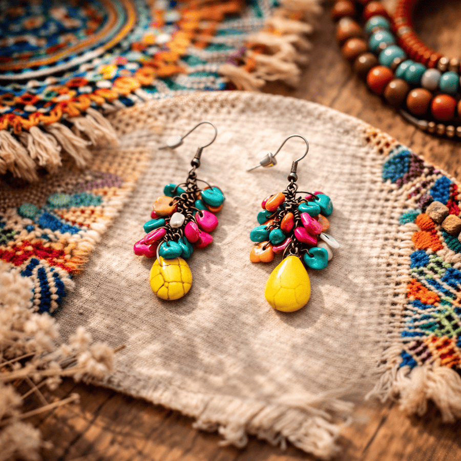 Aros Lovina Multicolor amarillo CASONA DECO Aros