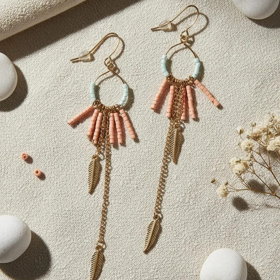 Aros Muse Blanco Rosa CASONA DECO Aros