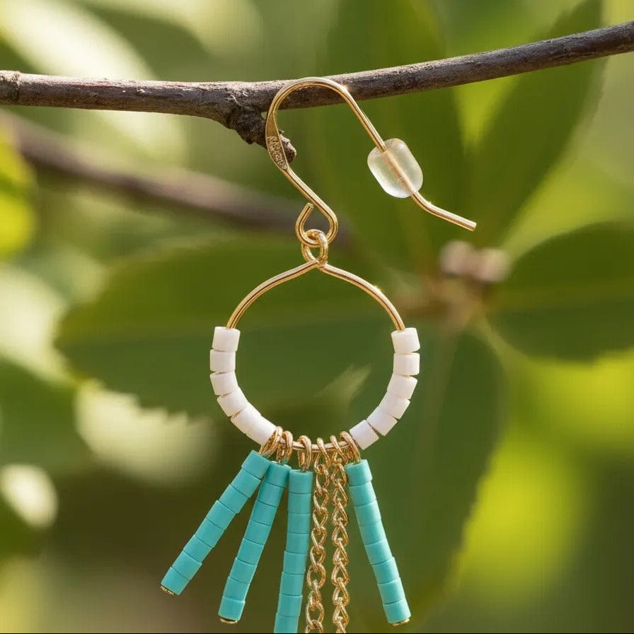 Aros Muse Blanco Turquesa CASONA DECO Aros