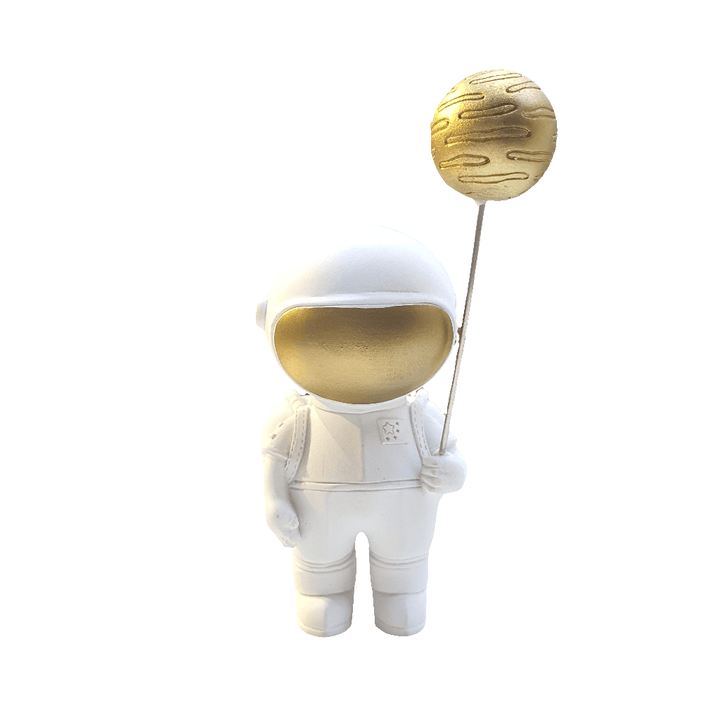 Astronauta De Pie Blanco con dorado CASONA DECO