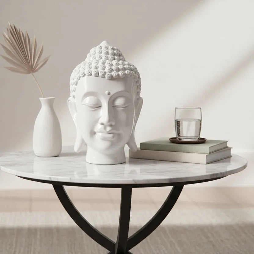 Cabeza buda Blanco Grande CASONA DECO buda