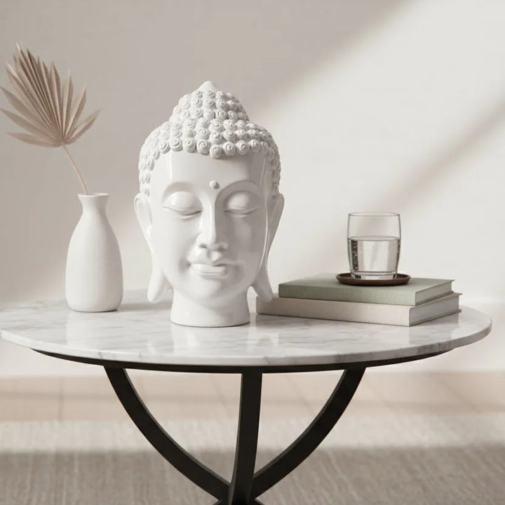 Cabeza buda Blanco Grande CASONA DECO buda