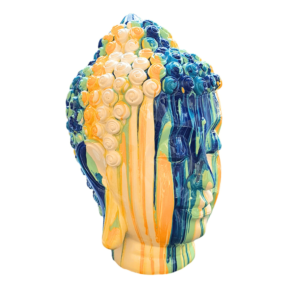 Cabeza buda blanco Multicolor CASONA DECO buda