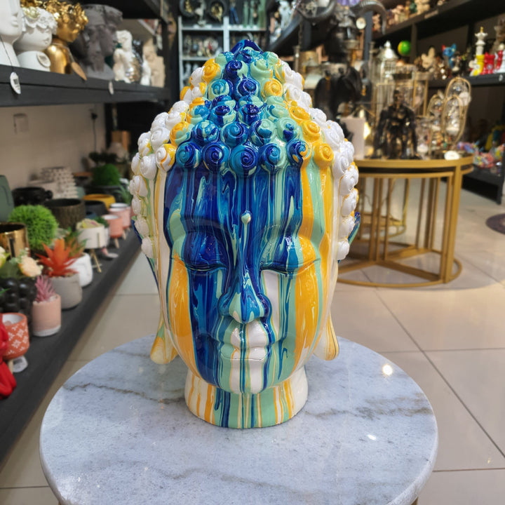 Cabeza buda blanco Multicolor CASONA DECO buda