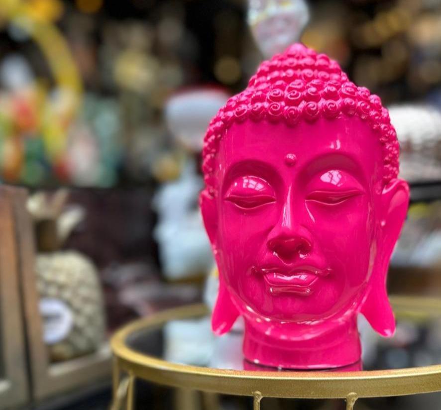 Cabeza buda rosa CASONA DECO buda