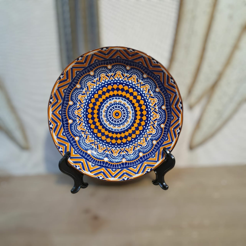 Plato Hondo Naranja Azul CASONA DECO cocina