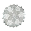 Set individual flor plateado