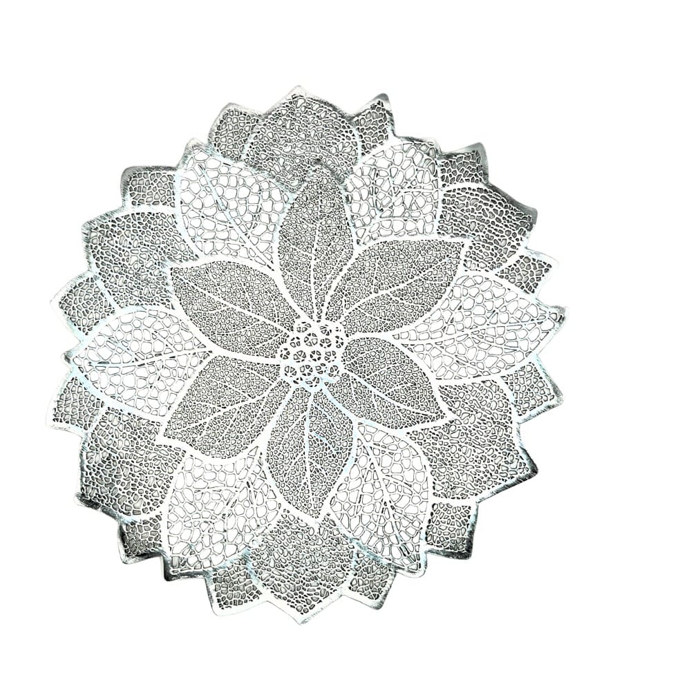 Set individual flor plateado CASONA DECO cocina