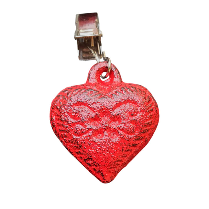 Sujeta Mantel Corazones Rojo de hierro CASONA DECO cocina