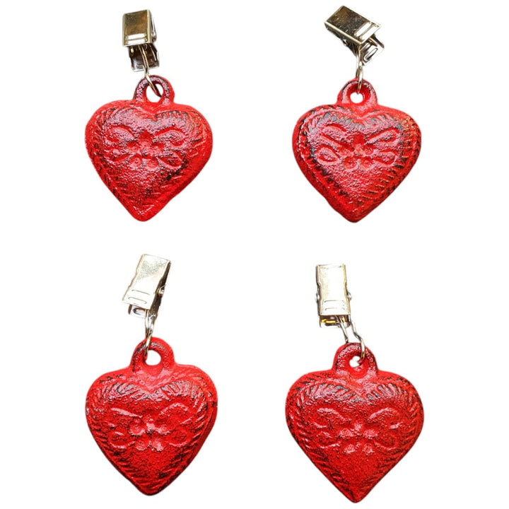 Sujeta Mantel Corazones Rojo de hierro CASONA DECO cocina
