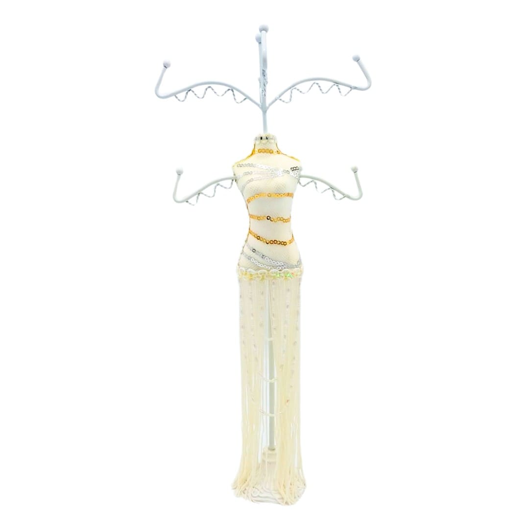Colgador Vestido Lentejuelas Blanco CASONA DECO