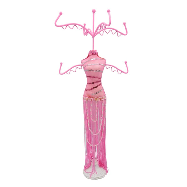 Colgador Vestido Lentejuelas Rosado