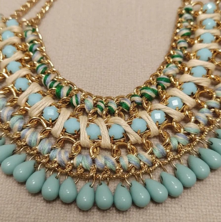 Collar Amira Verde Agua CASONA DECO collares