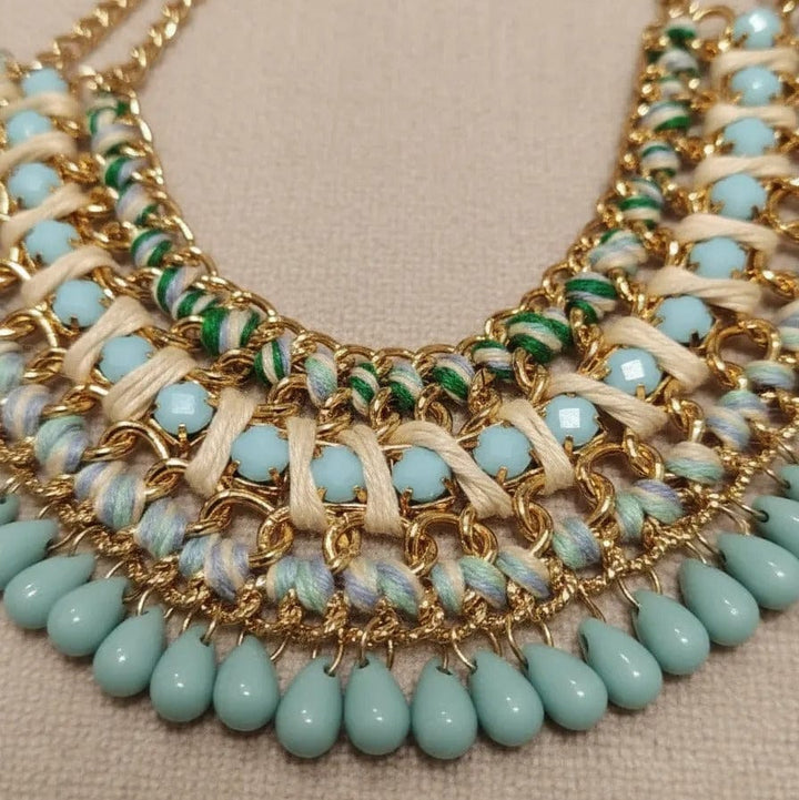Collar Amira Verde Agua CASONA DECO collares