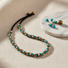 Collar Ibiza blanco con turquesa