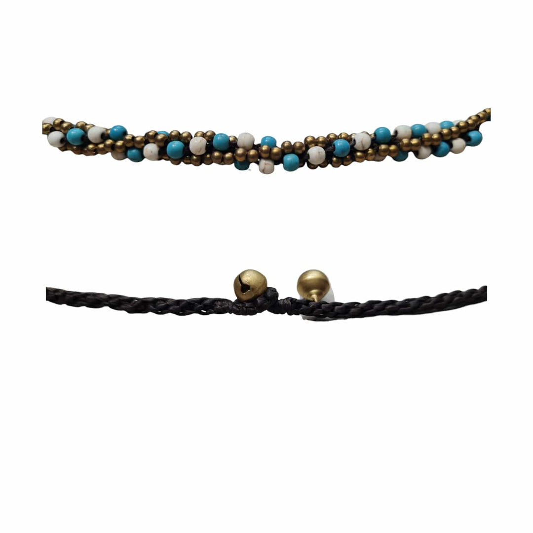 Collar Ibiza blanco con turquesa CASONA DECO collares