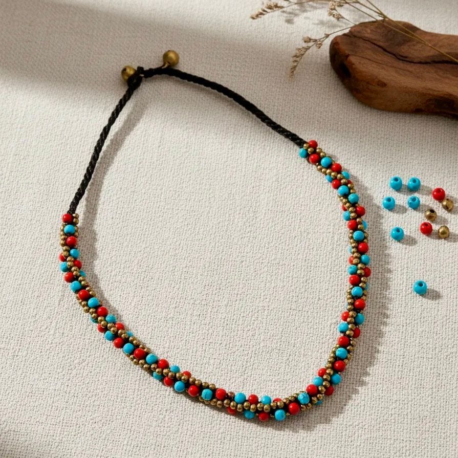 Collar Ibiza turquesa coral CASONA DECO collares