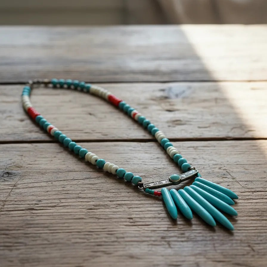 Collar Largo Turquesa CASONA DECO collares