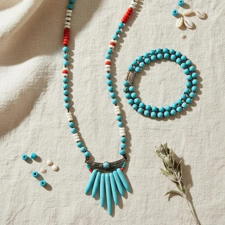 Collar Largo Turquesa CASONA DECO collares