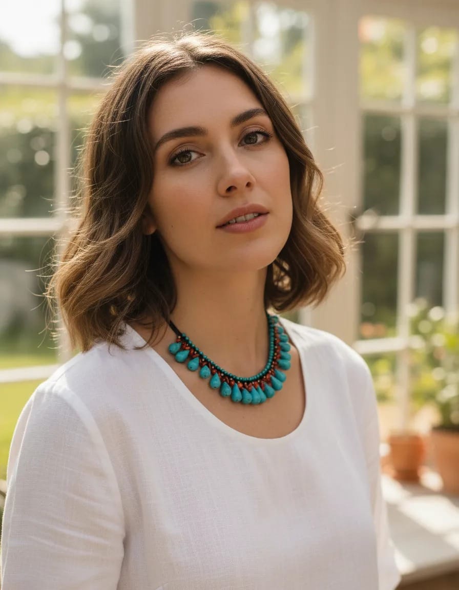 Collar  Lovina turquesa CASONA DECO collares