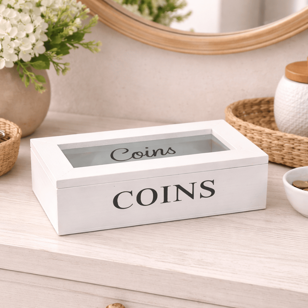 Caja para monedas blanca CASONA DECO decoracion