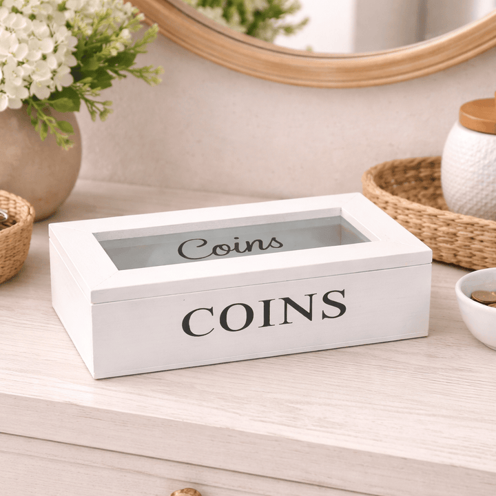 Caja para monedas blanca CASONA DECO decoracion
