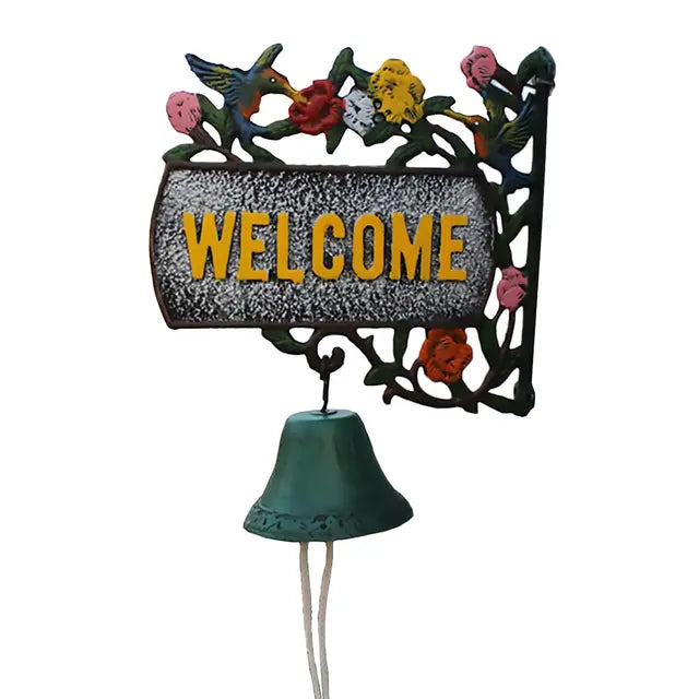 Campana Welcome Verde de hierro CASONA DECO decoracion