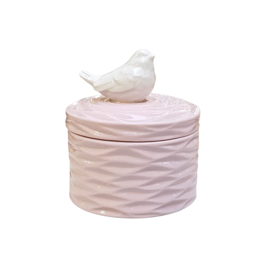 Contenedor de pajarito rosado CASONA DECO decoracion