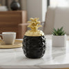 Contenedor Piña Negro con Dorado