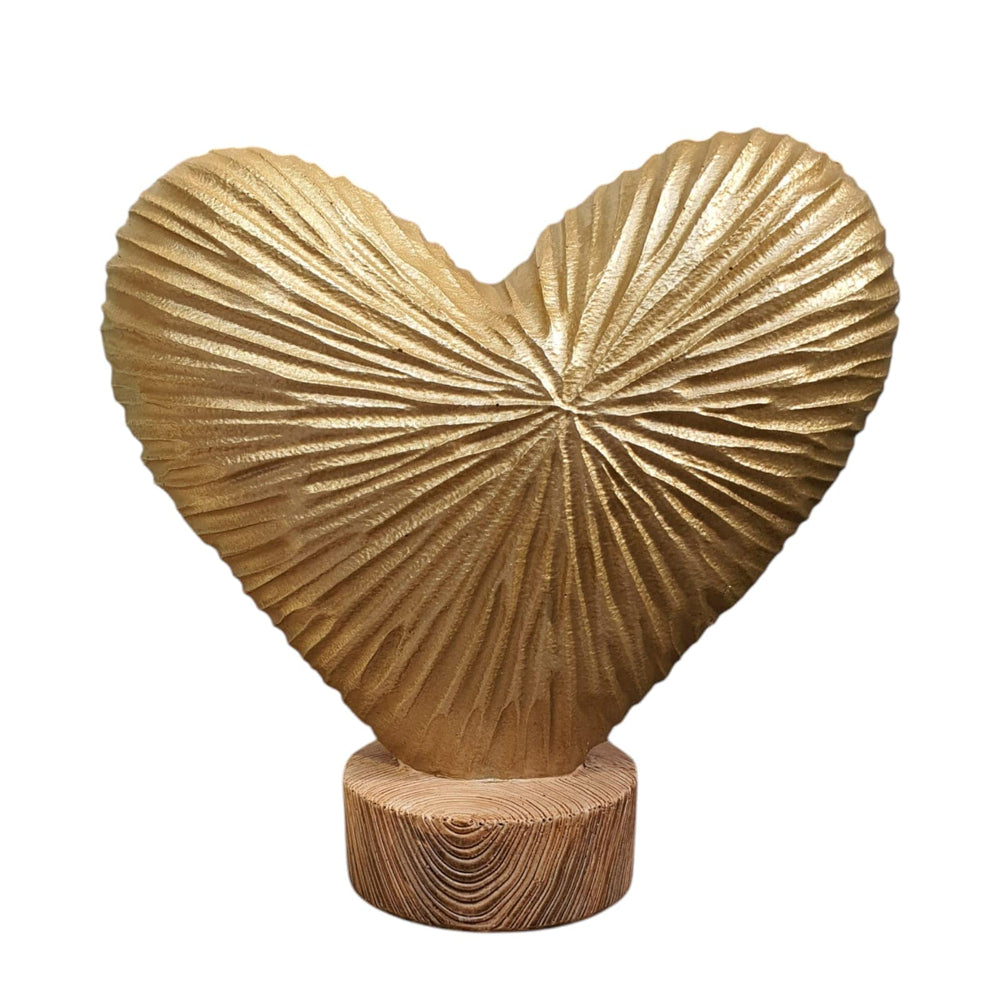 Corazon sobre base Dorado CASONA DECO decoracion