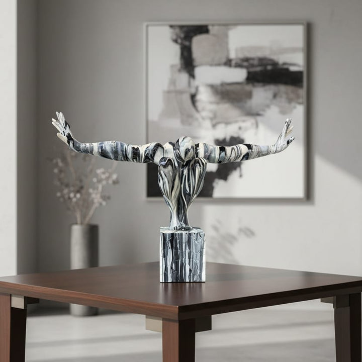 Escultura Nadador Gris CASONA DECO decoracion