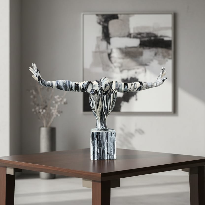 Escultura Nadador Gris CASONA DECO decoracion