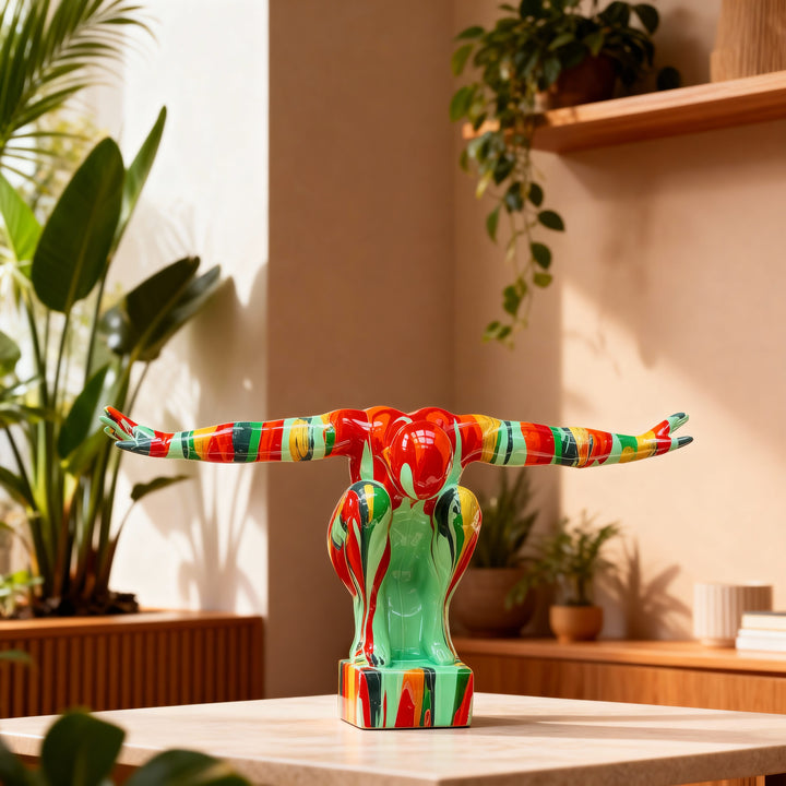 Escultura nadador multicolor CASONA DECO decoracion