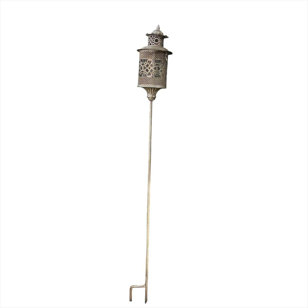 Fanal con Estaca Plateado CASONA DECO decoracion